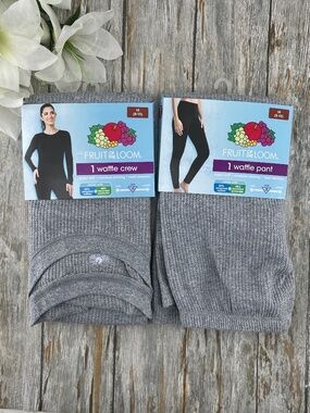 Women's Super Soft Waffle Thermal To & Bottom 2-Piece Set Size M